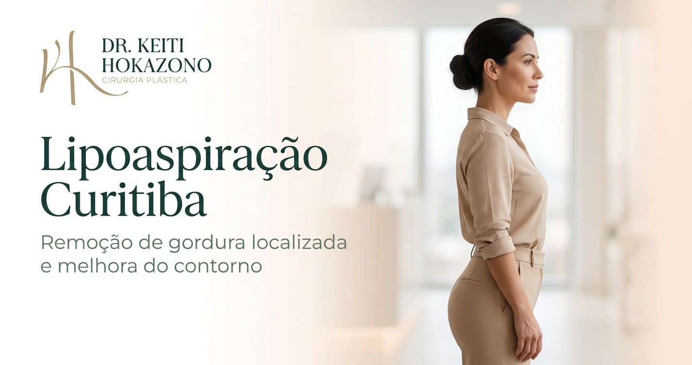 Lipoaspiração Curitiba: imagem de capa para artigo informativo do Dr. Keiti Hokazono em Curitiba.