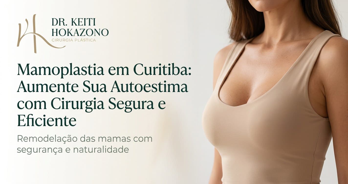 Mamoplastia em Curitiba: Aumente Sua Autoestima com Cirurgia Segura e Eficiente: imagem de capa para artigo informativo do Dr. Keiti Hokazono em Curitiba.