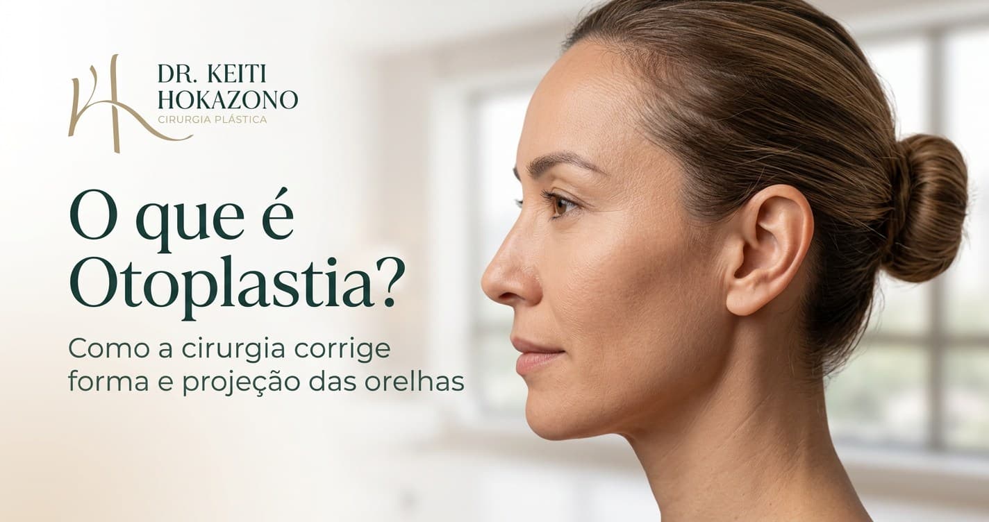 O que é Otoplastia?: imagem de capa para artigo informativo do Dr. Keiti Hokazono em Curitiba.
