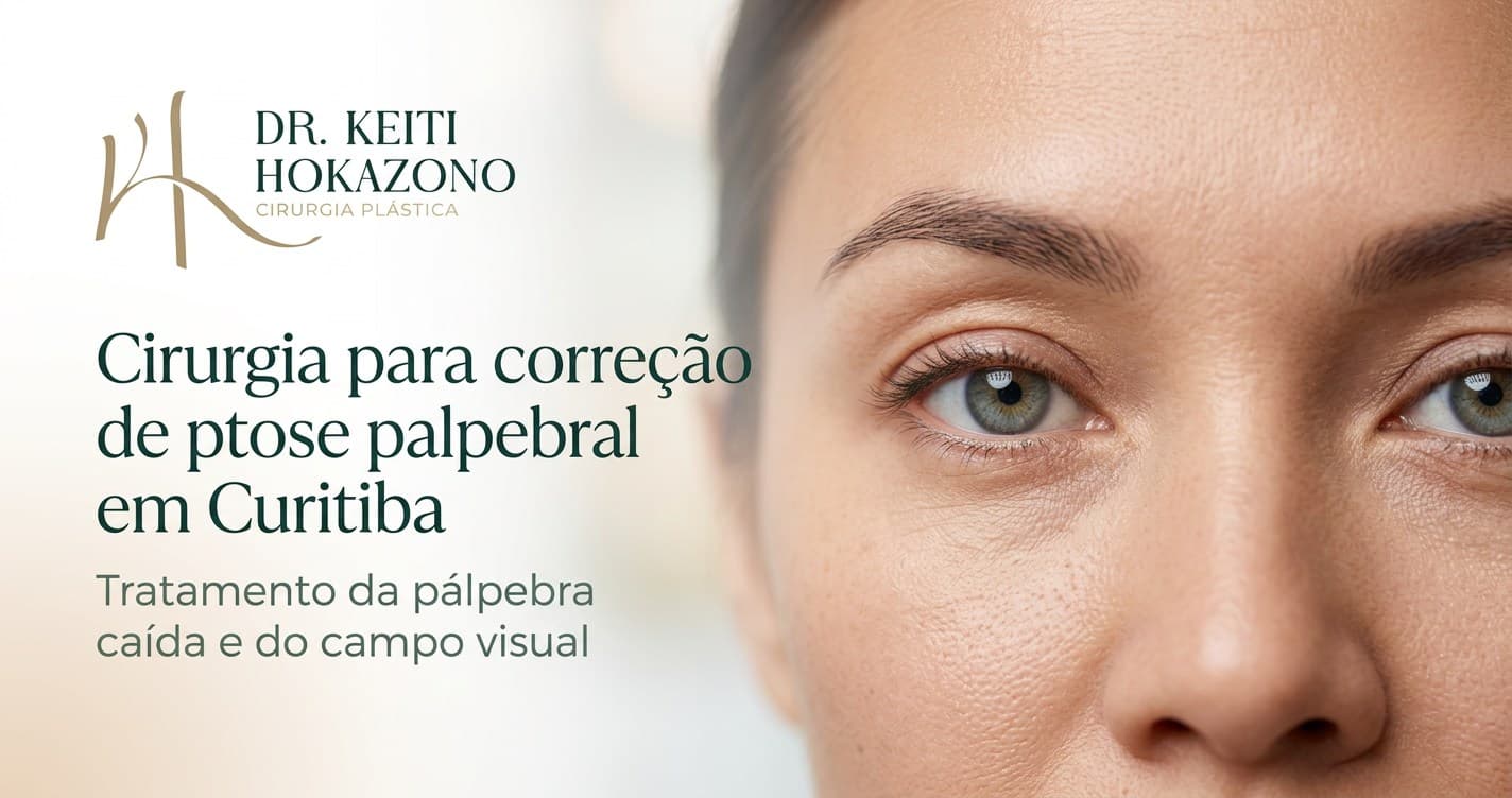 O nome “ptose” refere-se ao chamado “olho caído”, ocasionado pela queda da pálpebra superior, o que resulta na diminuição da abertura dos olhos.