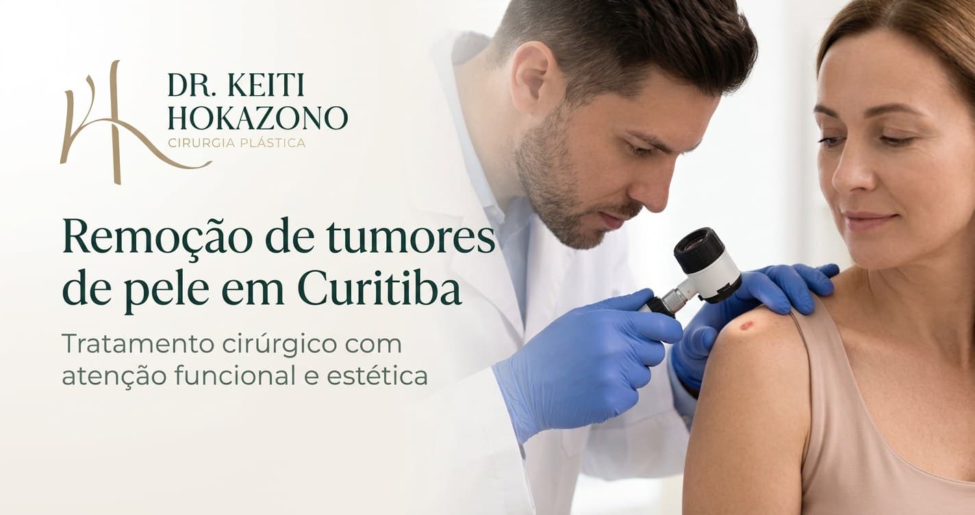 Remoção de tumores de pele em Curitiba: imagem de capa para procedimento informativo do Dr. Keiti Hokazono em Curitiba.